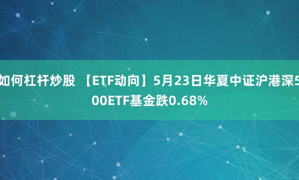 如何杠杆炒股 【ETF动向】5月23日华夏中证沪港深500ETF基金跌0.68%